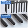 HEETA Hair Detangling Comb, Wide Tooth for Wet & Dry Hair, Curly & Straight Hair, No Handle Comb Styling Shampoo Comb for hair combing, scalp massage, hair cutting & hair styling, Black