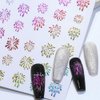 6pcs Colorful Fireworks Nail Art Stiskers 3D Laser Firework Nail Stickers for Women Manicure New Year Nail Supplies Christmas Nail Decals Blooming Pyrotechnics Nails Stickers Holiday Nail Sticker