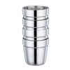 TeamFar Coffee Cup Espresso Cup Mug Set of 4, Double Wall Stainless Steel Tea Cups, Reusable & Stackable, Mirror Finish & Dishwasher Safe - 6 Ounce