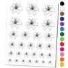 Tiger Lily Flower Temporary Tattoo Water Resistant Fake Body Art Set Collection - Black (One Sheet)