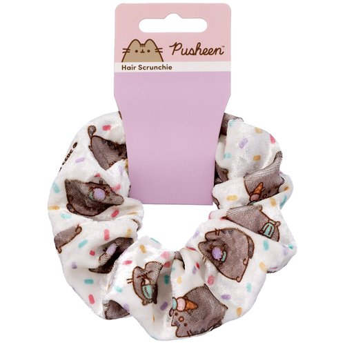 Pusheen the Cat White Ice Cream Hair Scrunchie, 1 Count (Pack of 1)
