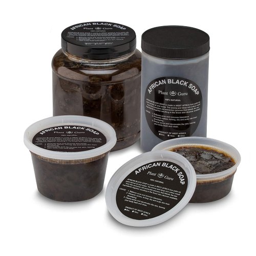 Raw African Black Soap Paste 2 lbs / 32 oz Bulk 100% Natural From Ghana Acne Treatment, Aids Against Eczema & Psoriasis, Dry Skin, Scar Removal, Pimples and Blackhead, Face & Body Wash