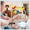 Baby Crib Hanging Rattles Toys - Infant Baby Worm Crib Bed Around Rattle Bell Cartoon Insect Spiral Hanging Toy with Ringing Bell for Infants Bed Stroller Car Seat Bar for Babies Boys and Girls