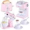 Ehome Play Kitchen Toys Kids Kitchen Accessories Pretend Play Kitchen Appliances Toy Set with Coffee Maker, Mixer, Toaster for Kids Toddler Kitchen Playset Ages 4 5 6 7 8 Girls