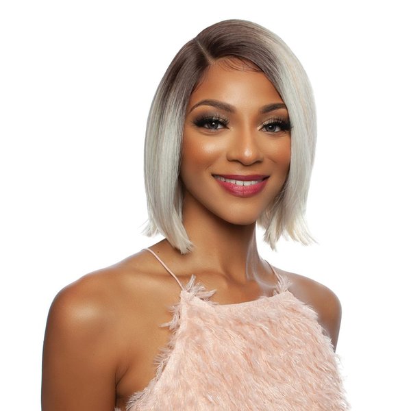 Mane Concept Human Hair Blend HD Lace Front Wig Brown Sugar 4" Deep Part BSHC232 Orlena (ST1BBROWNBALAYAGE)
