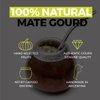 Balibetov Yerba Mate Gourd Set (Original Natural Handmade Yerba Mate Cup Argentina) - Includes Mate Tea Cup, Bombilla (Yerba Mate Straw) and Clean Brush (Brown)