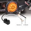 TRUE MODS 8pc 2" 12V Amber Round LED Clearance Side Marker Lights [DOT FMVSS 108] [SAE P2] [Reflector Lens] [Grommet & Plugs] [Flush-Mount] [Waterproof IP67] Rear Lamp for Boat Trailer Semi Truck RV