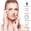 Gold Bio Collagen Crystal Mask Set - 5 Pairs Gold Eye Mask and 5 Pcs Gold Lip Mask, Anti Aging Eye and Lip Mask,
