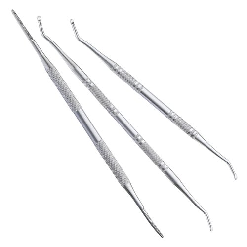 3PCS Ingrown Toenail Removal Kit, COKUMA Stainless Steel Toenail File and Lifters, Professional Pedicure Nail Cleaner tools for Safe Ingrown Toenail Treatment (Silver)