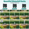Dreyoo Fountain for Bird Bath, Red Moss Resin Granite Water Fountain Rock with 7W Water Pump, Bird Bath Fountains for Hummingbird Birdbath, Bird Feeder, Small Aquarium, Fish Tank