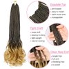 French Curl Crochet Braids 18 Inch 6 Packs Goddess Box Braids Crochet Hair Pre Looped French Curly Braiding Hair Crochet Box Braids With Curly Wavy Ends Synthetic Hair Extensions (#1B/27)