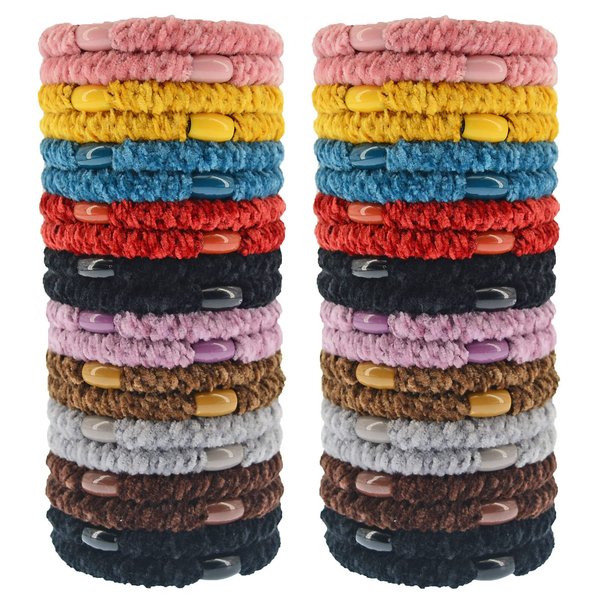 40 Pieces Women Hair Ties for Thick Hair Girls Hair Elastics Bands Ponytail Holder Hair Accessories
