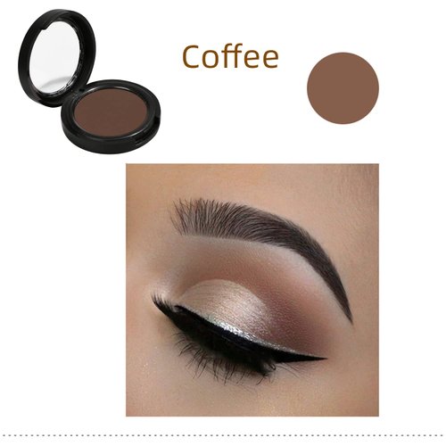 Mysense Single Matte Coffee Eyeshadow,Pressed Fine Powder Brown Eye Shadow,High Pigment Longwear Single Brown Eye Makeup for Day&Night (04)
