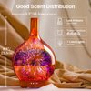 Porseme Rose Gold Essential Oil Diffuser 3D Glass Aromatherapy Ultrasonic Humidifier, Waterless Auto-off, Timer Setting, BPA Free, Air Refresh for Home Hotel Yoga Leisure SPA Gift 100ml