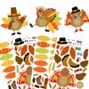 Make-A-Turkey Stickers Thanksgiving Crafts for Kids Make Your Own Turkey Craft Sets for Thanksgiving Party Favors Game Activities Supplies 20Pcs