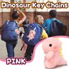 Dinosaur Stuffed Animals, Kawaii Dino Plushies for Girls and Boys, Fun Dinosaur Mini Plush Toy, Cuddly Animal Plush Toys, Cute Plushies, Soft Stuffed Animal, Kids Keychains (Pink)