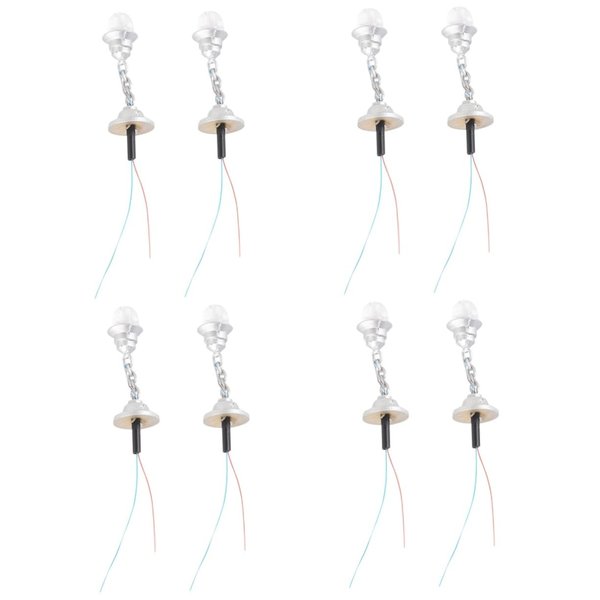 DIYEAH 8 Pcs Model Chandelier Toy Chandelier Miniature Light Chandelier Led Light Fixtures Miniature Pendant Light Doll House Mini Chandelier Miniature Scene Lamp Metal Led Lamps Train