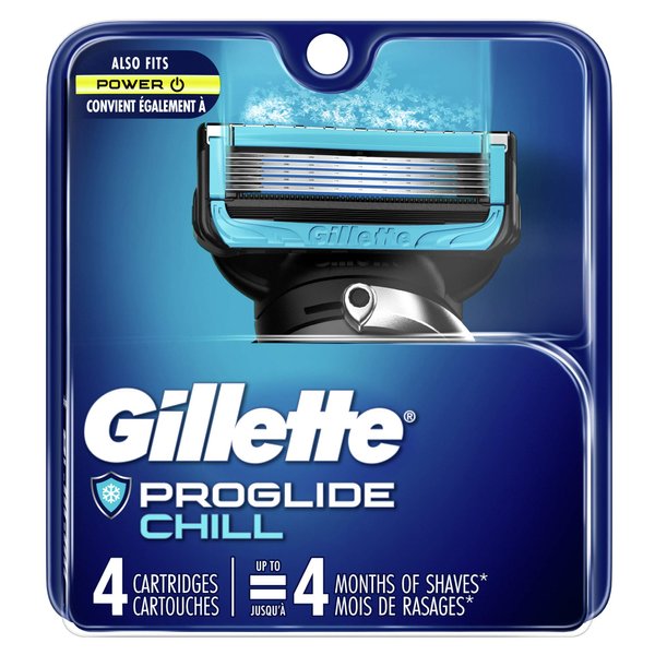 Gillette Fusion5 ProShield Chill Men's Razor Blades, 4 Blade Refills