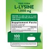 Nature's Truth L Lysine 1000mg | 100 Coated Caplets | Essential Amino Acid | Vegan, Non-GMO, & Gluten Free Supplement