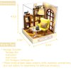 TuKIIE DIY Miniature Dollhouse Kit with Furniture, 1:24 Scale Creative Room Mini Wooden Doll House Plus Dust Proof for Kids Teens Adults(Leisurely Moment)