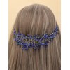 JWICOS Crystal Bridal Headpiece Wedding Headband for Brides Pearl Hair Vine Rhinestone Hair Accessories for Women (Blue)