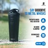 Ice Shaker Insulated Stainless Steel Shaker Bottle | 26oz, Black | Cold for 30+ Hours | Insulated Cup with Twist-on Agitator | Odor-Free Shaker Cup for Protein Shakes, Water, Smoothies, Cocktails