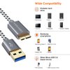 CableCreation USB 3.0 Cable, 6.6FT, Micro B to A, 5Gbps Data, External Hard Drive Cord for WD, Toshiba, Seagate, Galaxy S5, More