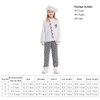 Chef Costume for Kids Toddler Chef Outfit Girls Chef Coat Pants with Chef Hat 3PCS Chef Baker Outfits Boys Chef Baker Halloween Costume Kitchen Cooking Dress Up Set Chef 8-10 Years
