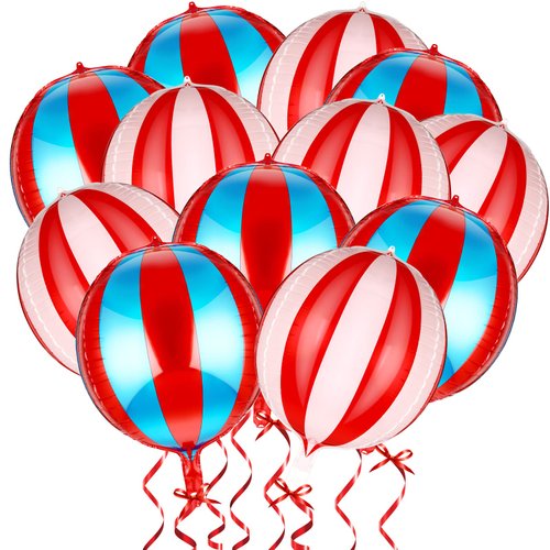 12 Pcs 22 Inch Big Carnival Decorations Carnival Theme Party Decorations Aluminum Circus Decorati...