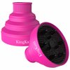 Collapsible Silicone Hair Dryer Diffuser - Travel and Easy Storage - Fit Nozzle Diameter D-1.575Inch to 1.968 Inch (4-5cm) KingKam-Pink