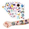 Two the moon 2nd Birthday Temporary Tattoos - Space Adventure with Astronauts and Galaxy Theme - 91PCS Tattoos for Kids' Birthday Party, Decorations, Favors, and Gifts