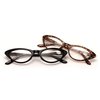 V.W.E. 2 Pairs Deluxe Female Cateye Vintage Reading Glasses Women Readers (1 Black 1 Tortoise, 2.00)