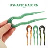 minkissy Hair Clip, 3 French Hair Pins for French Pin Updo, Tortoise Shell Hair Forks 2 Prong Bun Hair Sticks, Hair Pin for Wedding, Party and Daily Wear