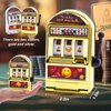 BigOtters Mini Slot Machine Toy, 2PCS Mini Lucky Slot Machine Bank for Creative Festival Birthday Cake Decor Casino Las Vegas Night Theme Party Decorations