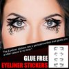 4 Pairs Halloween Eye Shadow Stickers Eyeliner Decals Spider Web Skull Bat Temporary Tattoo Stickers Face eye Makeup Stickers for Women Girls Halloween Masquerade Party.