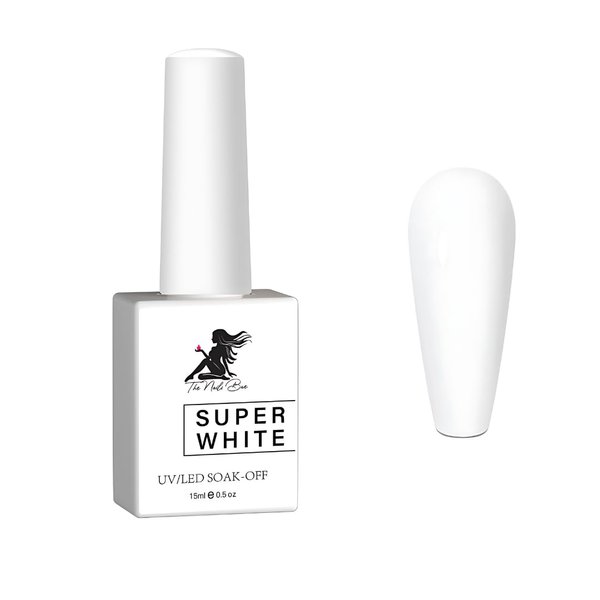 The Nails Bae Super White Gel Polish, French Manicure, Nail Art, Nail Design, White French, White Gel Polish, White Gel Nails Art, White Color Gel Polish Soak Off LED/UV Long Wear DIY(White)