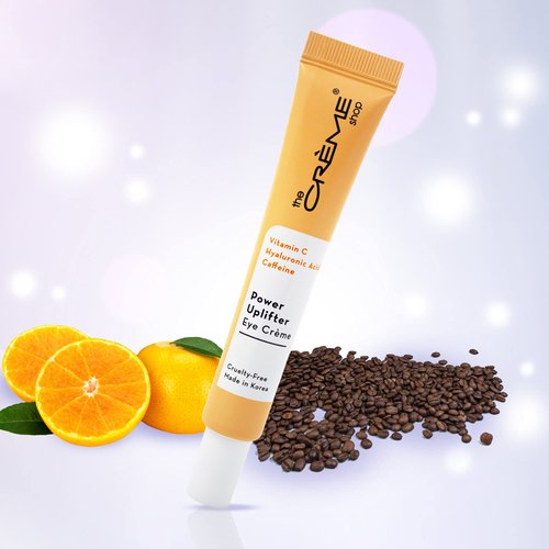 The Crème Shop │Power Uplifter Eye Crème With Vitamin C, Hyaluronic Acid, Caffeine For Depuffing & Hydrating