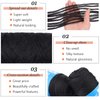 RuiYok 4 Pcs Natural Black Brazilian Wool Hair for Braiding Hair Acrylic Yarn Crochet Box Braids Senegalese Twist Jumbo Braids Faux Locs Crochet Hair for Women Synthetic Braiding Hair Extensions(#1B)