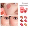 Stamp Liquid Blush Stamp Blush with Heart Shaped Applicator Natural Long Lasting Blush, Light and Airy Makeup for Women (5)