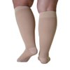Mojo Compression Socks for Women and Men 20-30mmHg Knee High - Unisex Compression Stockings for Improving Circulation during Travel, Flights, Airplane - Beige, Small - AB201
