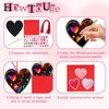 JMUQ 44Pack Valentine's Day Scratch Art Set for Kids, Heart-Shaped Rainbow Scratch Cards, Envelopes, Heart Stickers, Perfect Craft Kit for Classroom School Exchange Prizes Party Favors Creative Gifts