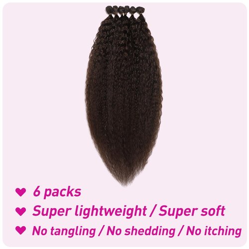 BAESITTE Ocean Wave Crochet Hair 6 Bundles (24 24 26 26 28 28Inch) Deep Wave Crochet Hair for Black Women Curly Wavy Braiding Synthetic Hair Extensions #4 Color 260g