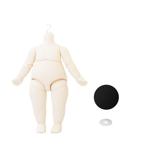 YMY Big pear-Shaped Doll Body Small 1/6 Size S-Hook for BJD ob Joint Doll Toys Movable Cute Body Hand Set Doll Accessories (Milky White)