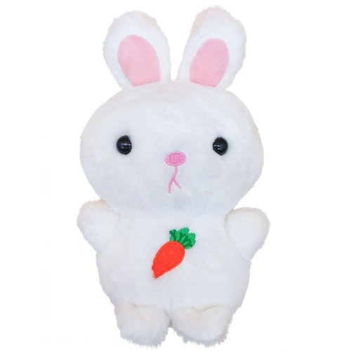Chioldilly Cute and Cuddly Animal Plush Pillows Toy, Soft and Huggable Stuffed Animals for Kids 3+, Fit for Naptime and Playtime (White Rabbit)