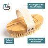 Firm Dry Brush & Shower Brush for Body - Handheld Back Scrubber Body Brush Exfoliator & Dead Skin Remover for Body Firm & Tighten Skin Improve Circulation for Men & Women by M3 Naturals