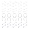 Mayhoop 40pcs 16G 18G 20G Clear Flexible Nose Ring Bioflex Stud Retainer Nose Piercing Body Jewelry for Men Women