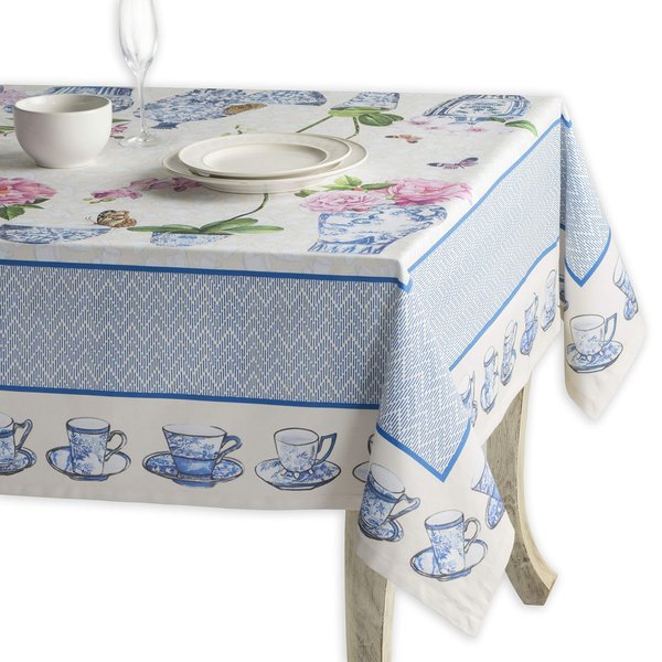 Maison d' Hermine Tablecloth 100% Cotton Table Cover Decorative Washable Square Tablecloths, Kitchen, Dining, Buffet Parties & Camping, Canton - Spring/Summer (60"x60")