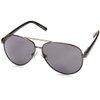 Foster Grant Men's Command Aviator Reading Glasses, Gunmetal/Transparent, 61 mm, +1.50