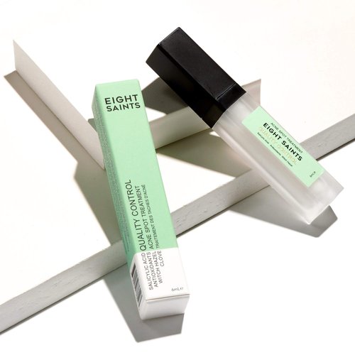 Eight Saints Quality Control Acne Treatment For Face Pimples and Zits with 2% BHA Salicylic Acid, Natural and Organic Acne Spot Treatment, Fast Acne Relief, 6mL
