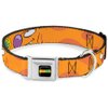 Buckle-Down Seatbelt Buckle Dog Collar - CatDog Stretch/CATDOG Logo - 1" Wide - Fits 11-17" Neck - Medium